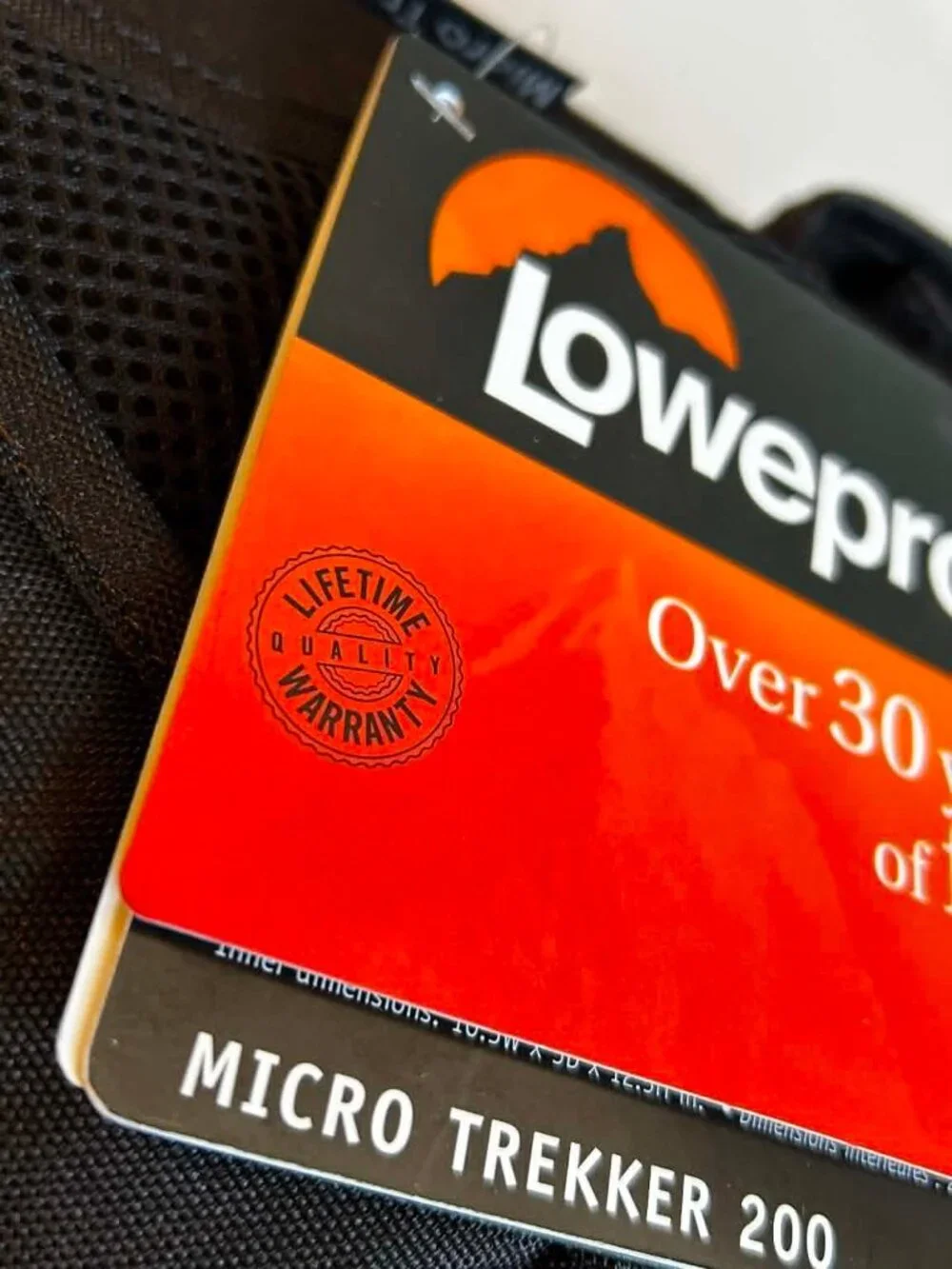 NWT LOWEPRO Micro Trekker 200 Camera Multi-use Backpack Water Resistant Black